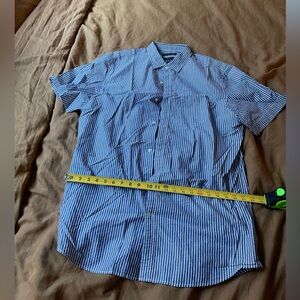 Banana Republic Navy Striped Casual Shirt